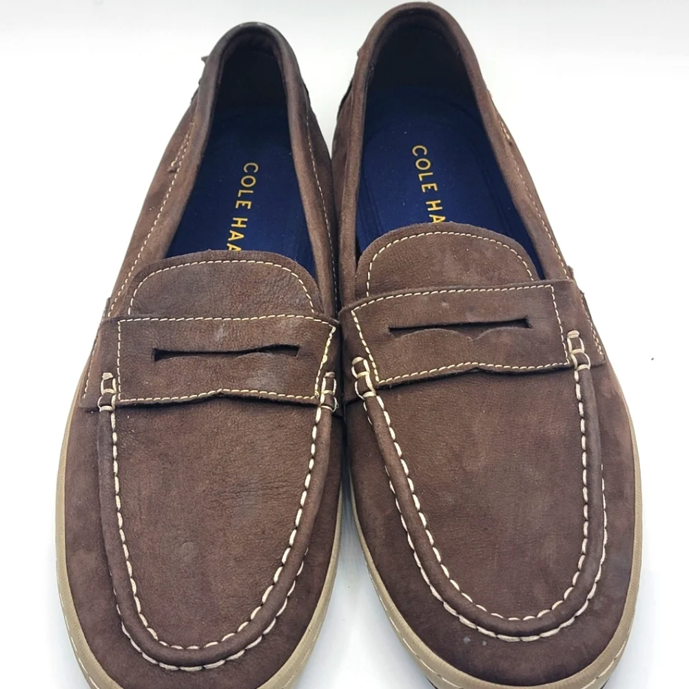Cole‎ Haan Brown Suede Claude Penny Loafer Size 10 #1375